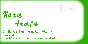 nora arato business card